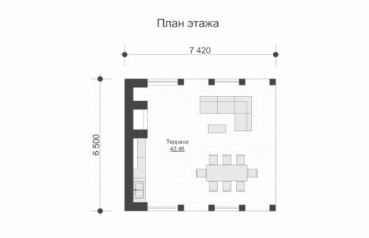 Эскизный проект беседки с камином и летней кухней